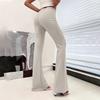 Pantaloni de yoga casual cu talie înaltă pentru femei, cu picior drept, evazați, confortabili, violet, alb, bej, albastru