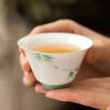 Hand-painted Bamboo Master Cup Ladies Personal Tea Cup Bowl Chinese Ceramic Kung Fu Teaware Retro Tea Ceremony Household Teacups