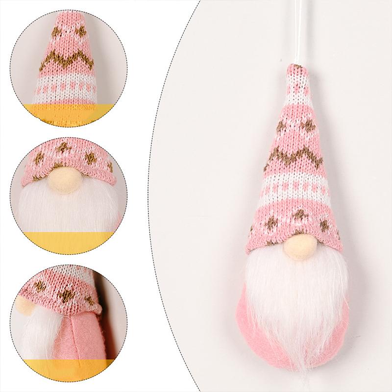 ChristmasNew Year Xmas Party Decorative Ornaments Supplies Cute Plush Doll Pendant Santa Claus Christmas Tree Hanging Decoration