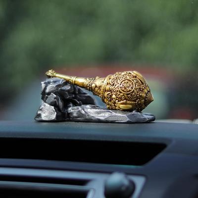 Hanuman Ji Gada Bajrang Bali Gada Hanuman Sota Decorative Showpiece for Car Dashboard Pooja Room Decoration Home Decor Living Room Office Decoration