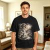 Vintage Dachshund Howling To The Moon 90s Retro Animals T Shirt Summer 100 Cotton T Shirts For Unisex Design Tshirt Short Sleeve