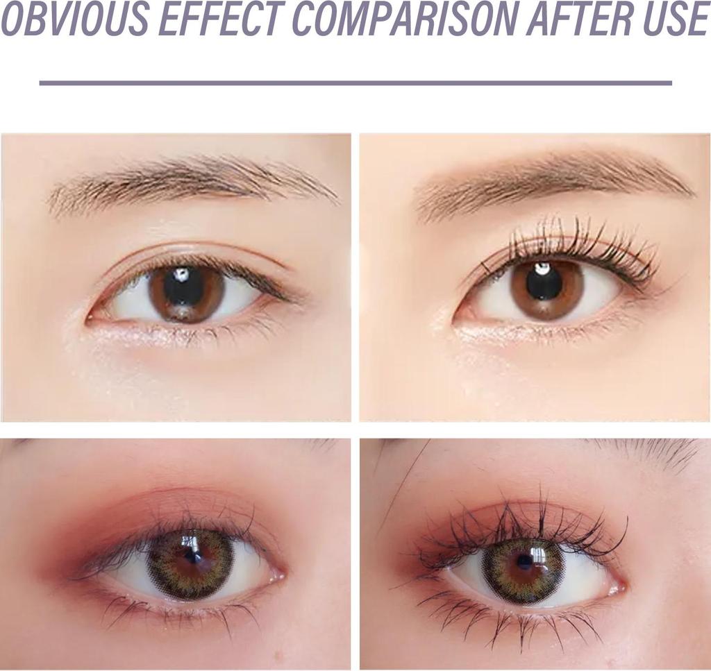 2pc Mascara Lengthening Curling Volumizing Eyelash Black Thick Long Lasting Makeup Holding Smudge Proof Lashes Primer Base Mascara