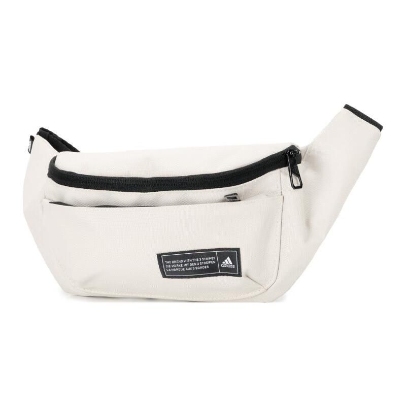 Adidas Sports Casual Fashion Polyester Crossbody Shoulder Waist Bag Unisex Bags White IM8296 White
