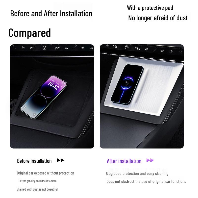 Tesla Model 3 Refresh Wireless Charging Anti-Slip Silicone Pad