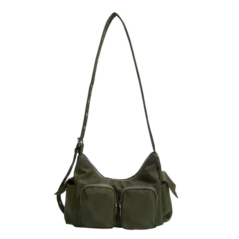 

Premium multipocket locomotive armpit bag women s spring new simple casual versatile shoulder messenger bag зелений