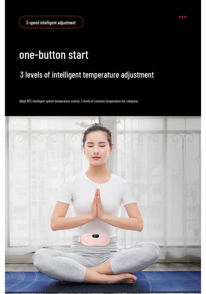 Electric Uterine Warmer & Massager Belt for Menstrual Relief with Vibration Heating, Lumbar Support, and Home Use.