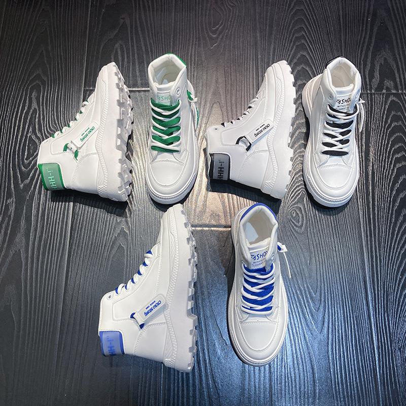 Autumn New Versatile Casual Trend Platform Female Student Middle Help White Shoes