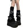 Asymmetric Skull Y2K Knitted Long Warmers: Lolita Wide Leg JK Girl Socks