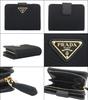 Geldbörse 1ML018 2DMI Nero Tessuto Dreieck-Logo Bifold Wallet [Prada] (Brieftasche) Re-Nylon Damen [Marke] [Artikel]