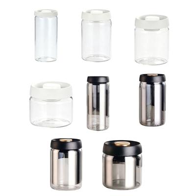 Glass Coffee Storage Jar with Sealed Lid and Broad Opening, Clear Countertop Holder for Daily Home Coffee Storage