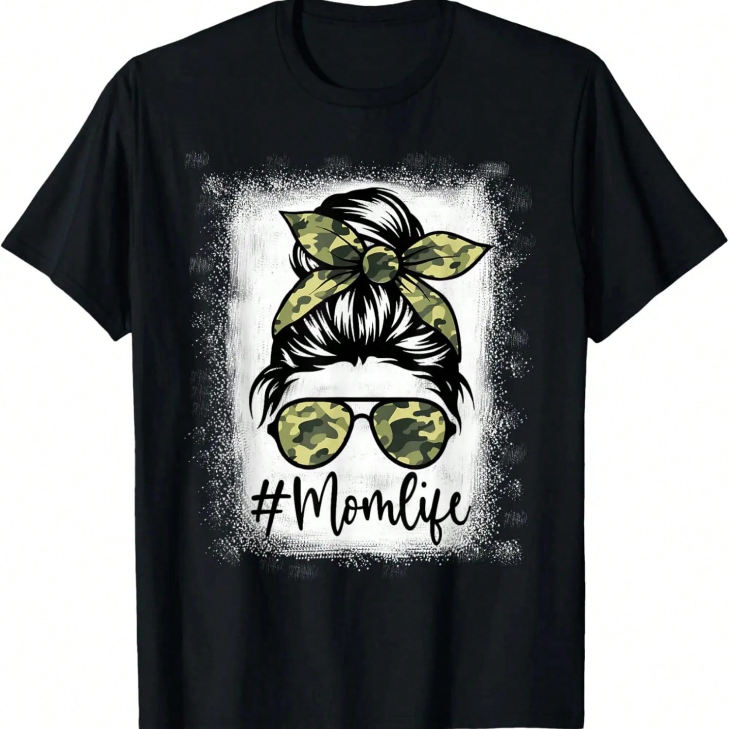 Camo Mom Life Bleached Shirt For Mother s Day 2021 T-Shirt,100% Cotton S разноцветный
