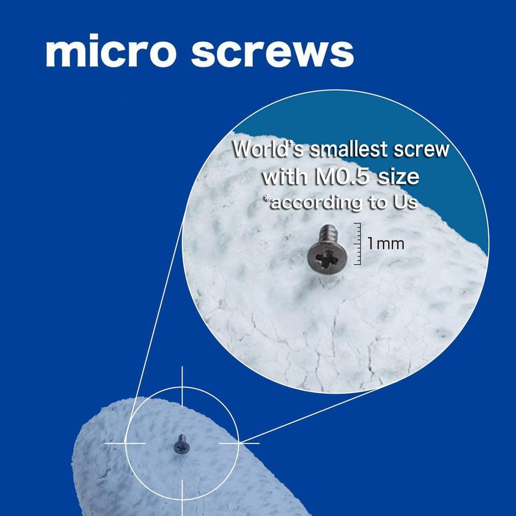 VESSEL Precision Screwdriver Set for Ultra-Fine Screws, 6-Piece Set, +0, +00, +000, +0000, -0.7, -0.9, TD-56S