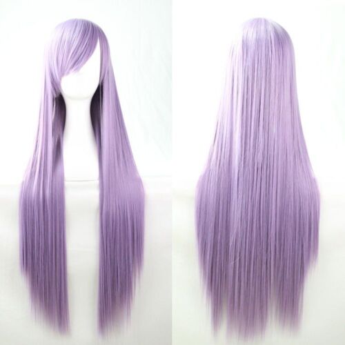 Women 80cm Long Straight Wigs Fashion Cosplay Costume Anime Hair Party Full Wigs