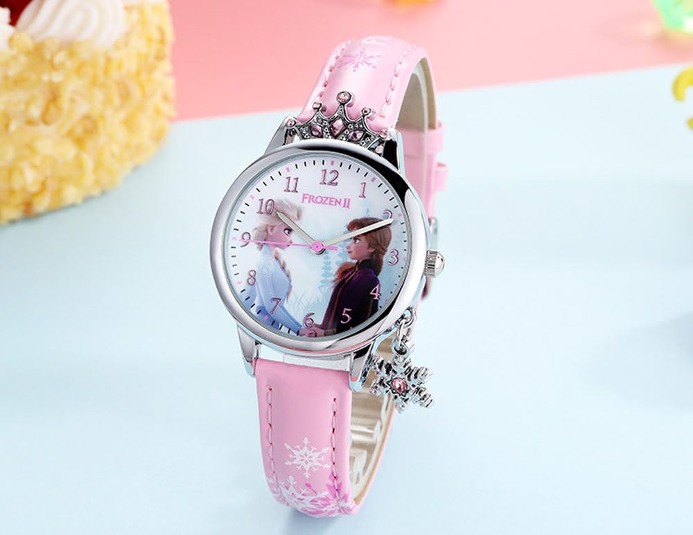 Perfect for School Entrance Ceremonies and Pink Gift-ready Girls' Watch, (Elsa Anna, 020) [Used]