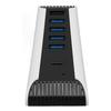5 Port USB High Speed Expansion Hub 4x USB 2.0 1x USB Fast Charging Port 1x USB C Plug and Play USB Hub for PS5