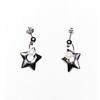 Pair of Elegant Pearls and Star Earrings Featuring C Clasp Back Allergy Resistant Alloy Versatile Wear Ear Decoration