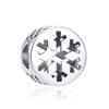 New copper Sparkling Snowflake Pendant Dangle Charm Bead Compatible With Authentic Bracelets Do It Yourself Jewellery Women Gift
