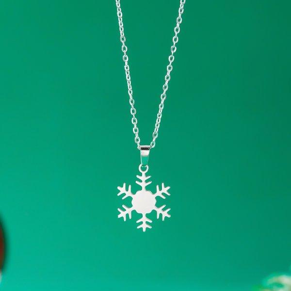 Christmas Snowflake Zircon Necklace Elk Tree Collarbone Chain Exquisite Jewelry For Women Men Holiday Party Gift
