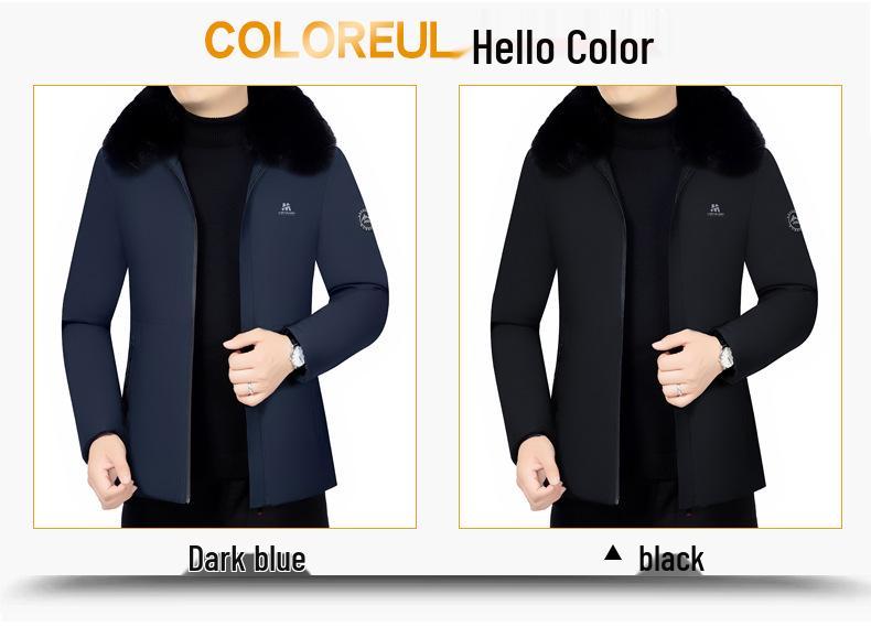 Men's Detachable Hat Cotton Winter Jacket – Thickened Warm Outerwear for Autumn/Winter