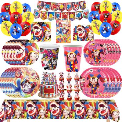 Amazing Digitaled Circues Birthday Decoration Tableware Plate Banner Balloon Party Favors for Kids Baby Shower Party Supplies