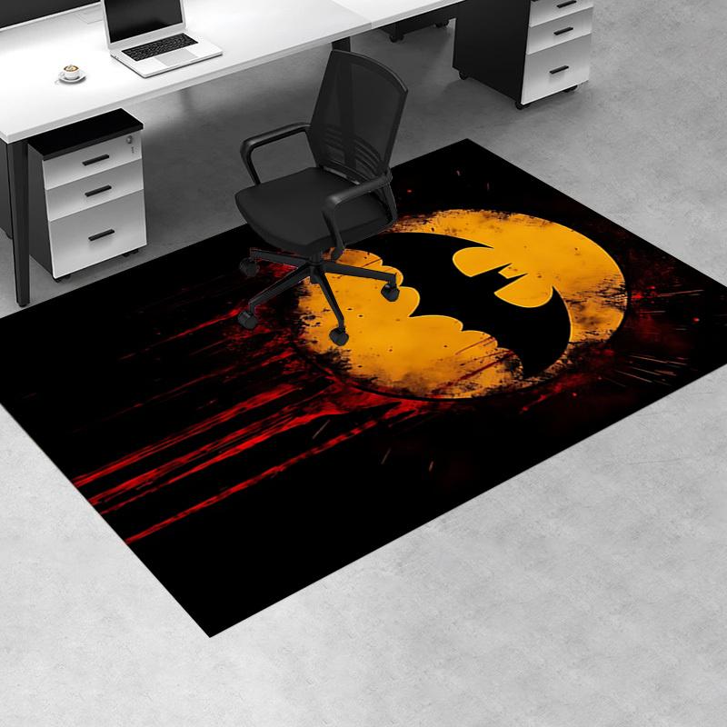 Batman,Grunge Office Carpet Chair Mats, Home Decor Dormitory Floor Protector With Anti-Skid Backing, Large Area Coverage, Christmas Decorati