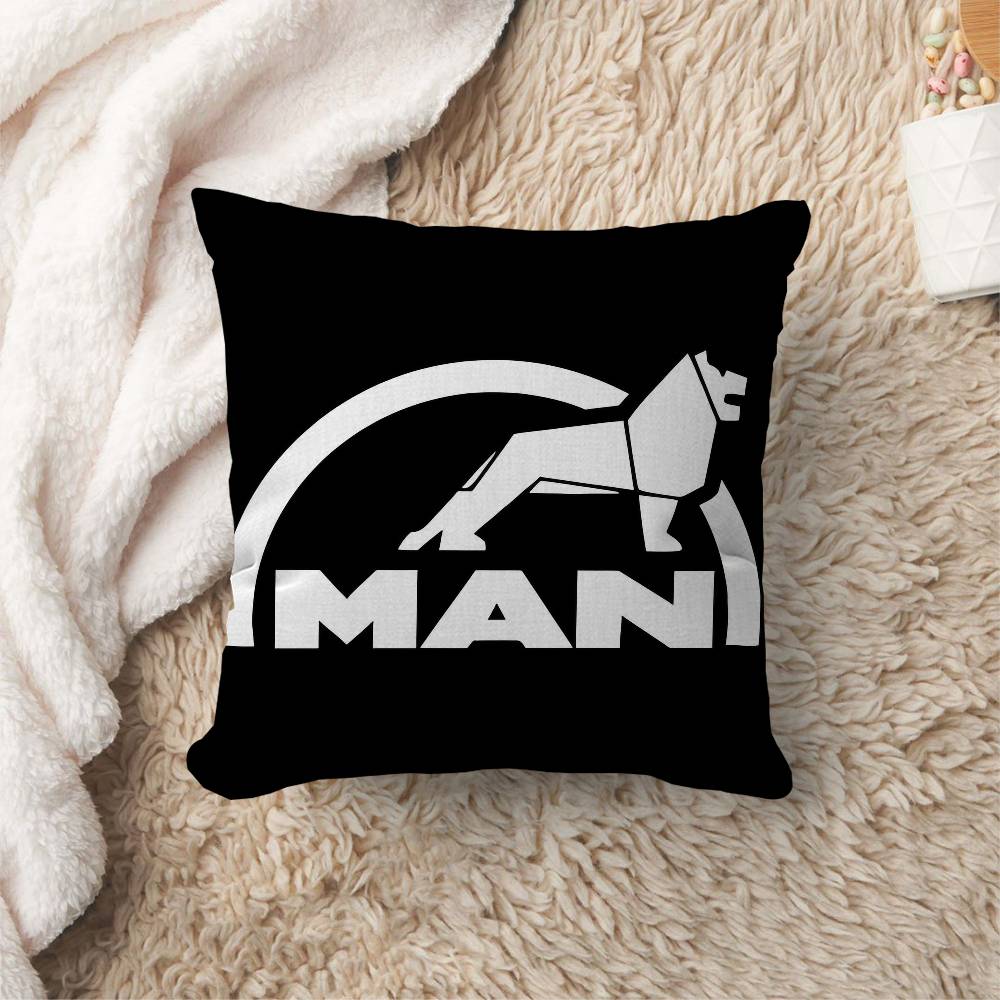 

MMan Truck Logo Pillow Gifts Home Office Furnishings Bedroom Sofa Car Cushion Cover case xcm 30x30 cm