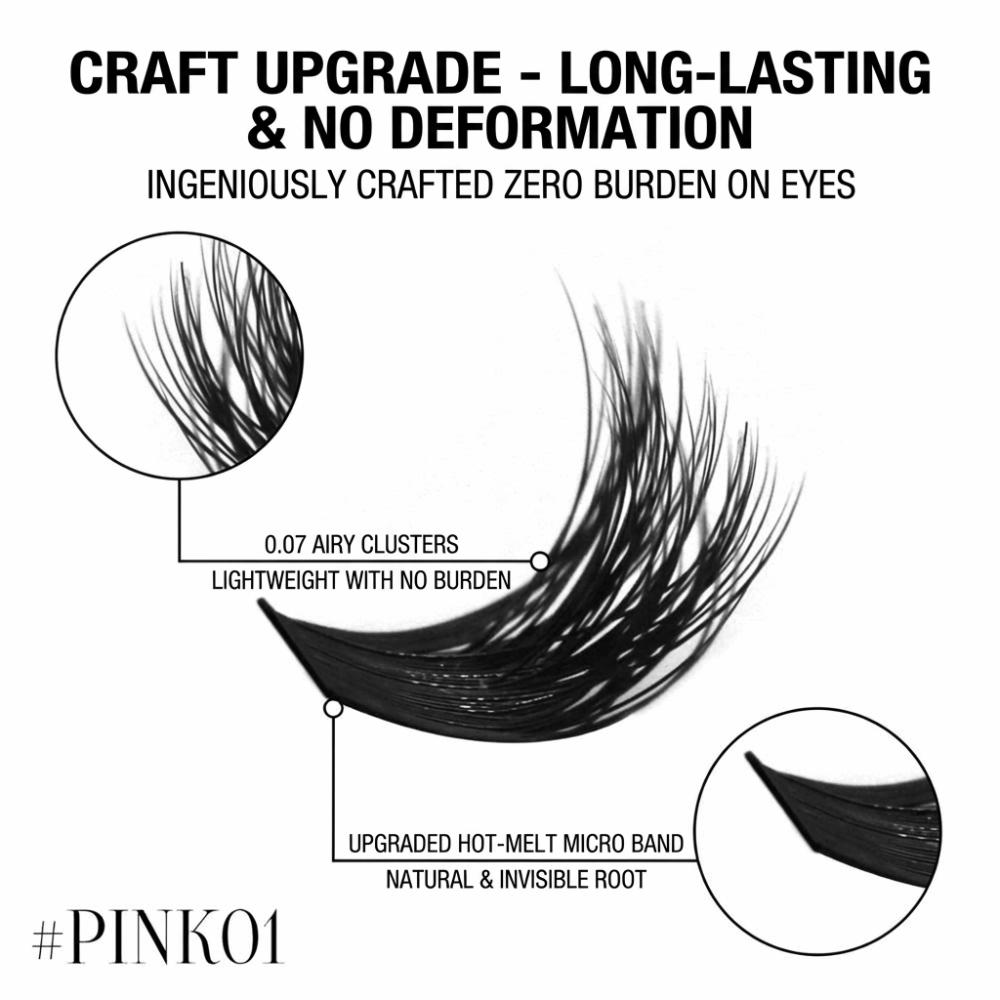 Natural Look 3D Faux Mink Lash Wispy Style DIY Lash Extension Kit  Makeup Enhancement