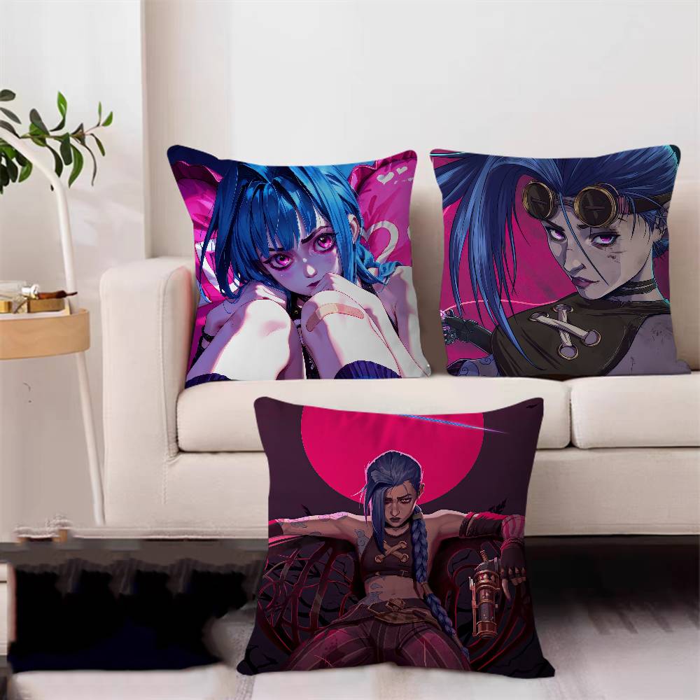 Cartoon Animation J-Jinx Cushion Cover Inches Farmhouse Decor Home Throw Pillow Covers For Couch Decorations