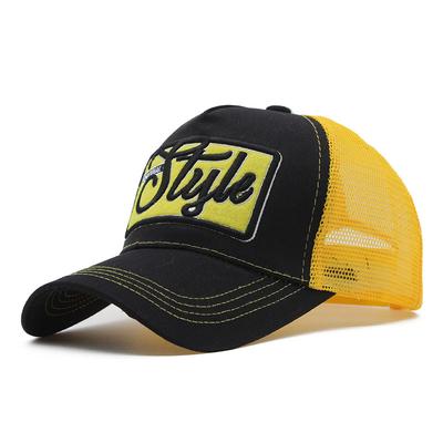 3D Boutique Style Embroidery Summer Color Matching Mesh Hat Men'S And Women'S Outdoor Leisure Baseball Caps