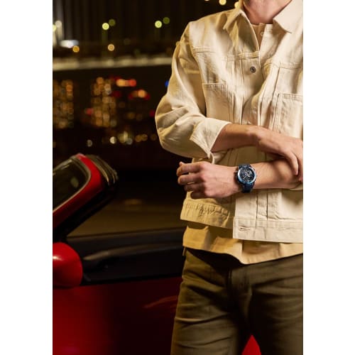 Casio Watch Edifice Nighttime Drive Series with Bluetooth ECB-40YNP-1AJF Men's Navy