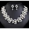Personalized Pearl Necklace Earrings Set Women's Fashion Temperament Explosive Alloy Electroplating Bridal Dress Accessories
