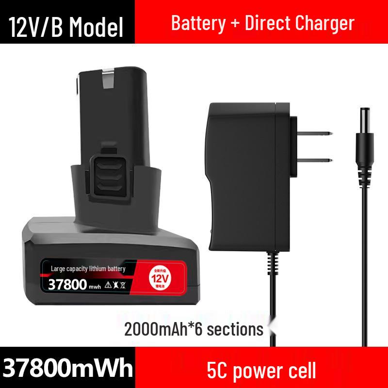 12V Lithium-Ion Universal Charger for Electric Drills, High-Capacity Tools, Screwdrivers, and Pistol Drills