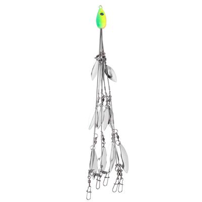 12-Blatt-Umbrella-Rig-Angelset mit Wirbeln und künstlichem Köder(Grün )
