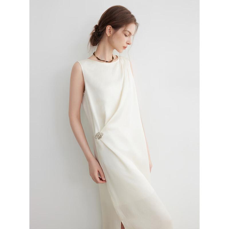 ELLE Women s 100% Acetate Sleeveless Elegant Dress M