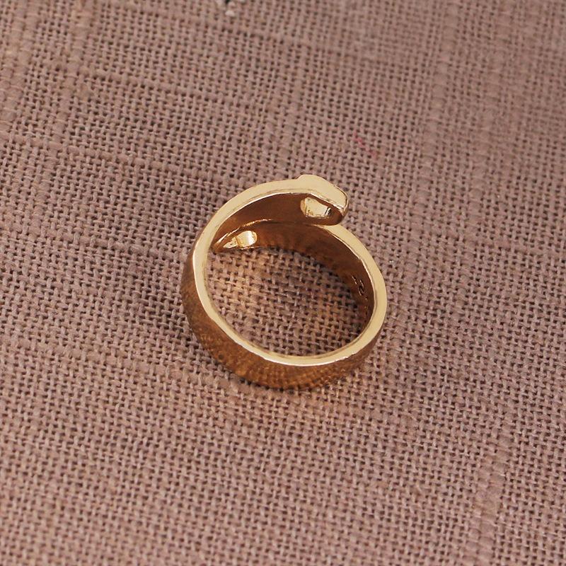 I will love you forever heart-shaped dog paw hollow ring, European and American jewelry