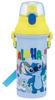 Skater Direct Drinking Water Dishwasher Made In Disney Lilo Stitch for Boys and Children's Bottle, Plastic, 480ml, One-Push Open/Close, Safe, Japan, &