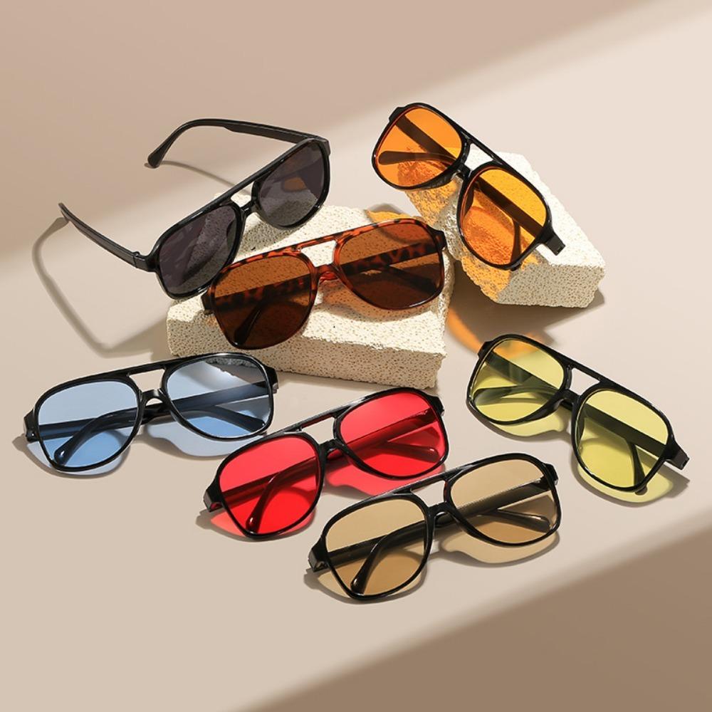 Trending Double Bridges Women Pilot Sunglasses Fashion Men Gradient Shades UV400 Sun Glasses Brand Designer