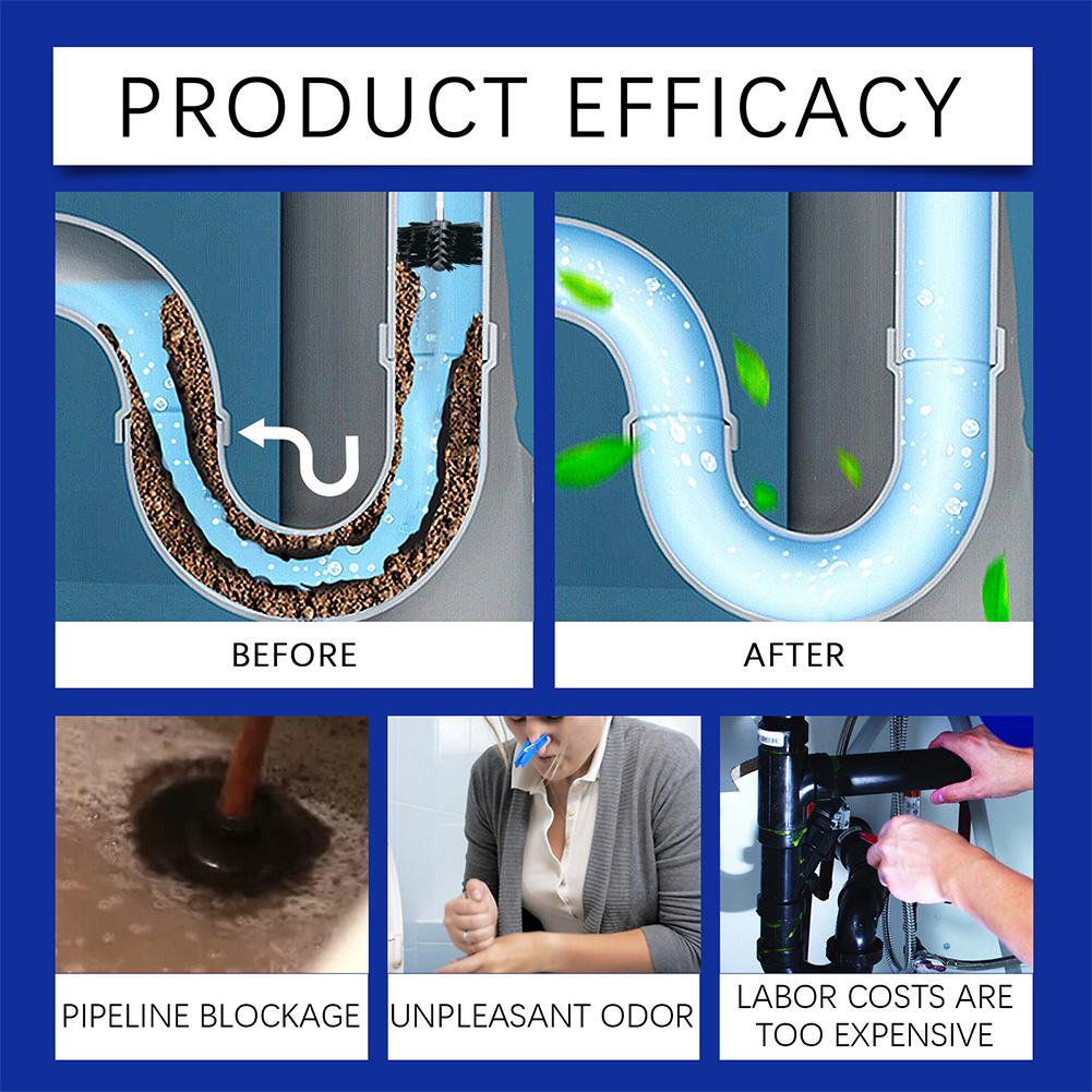 350g Drain Cleaner Powder Pipeline Dredging Agent Quick Cleaning Sink Drain Cleaner Powder Unclog Toilet Clog Agent Cleaner Tool