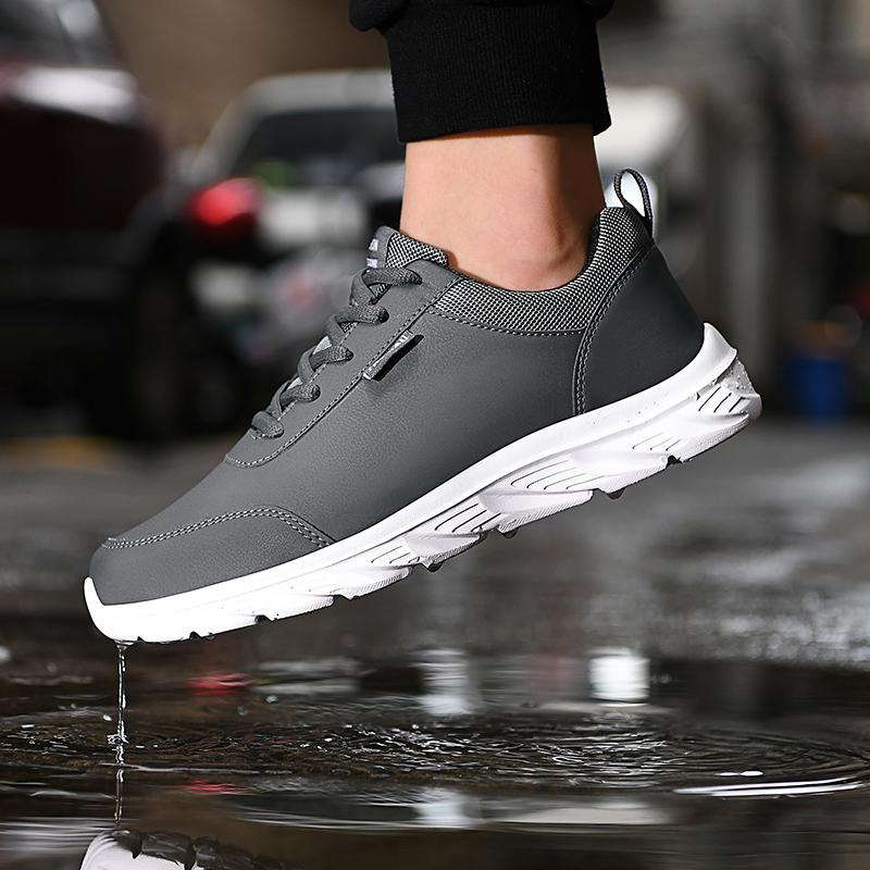 38-46 Men's Ultra-light Large-size Scrub Leather Surface Low-cost Sports Shoes