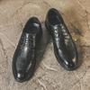Spring And Autumn Plaid Pattern Casual Korean Version Trendy British Men'S Genuine Leather Business Dress Leather Shoes With Suit 66773-J