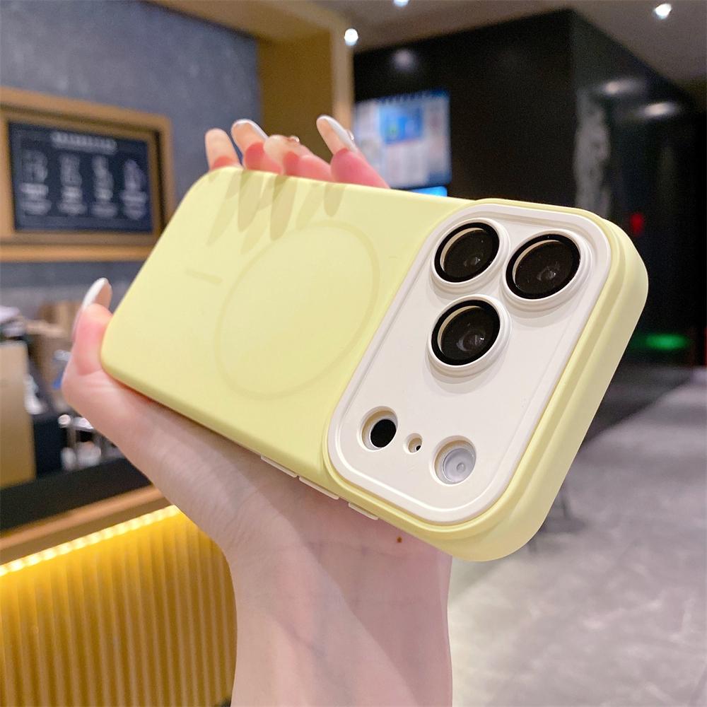 Silicone Case For iPhone 17 16 15 14 13 Pro Max Plus Air For Magsafe Magnetic Wireless Charging Lens Protection Cover