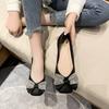 Fashion Low Heel Elegant Kawaii Woman Flats Square Toe Cute Shoes for Women with Bow Vintage Casual Clothing Trend 2025 Chic Stylish Y2k