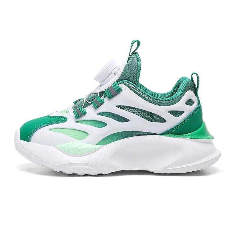 

Осенне-зимние детские кожаные кроссовки для девочек и мальчиков, весенние детские легкие теннисные спортивные кроссовки для студентов-подростков 38 зелёный