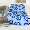 Evil Eye Mystical Bright Eye-catching Lucky Flannel Warm Comfort  Soft Plush Blanket for Sofa Living Room Bedroom Travel Gift