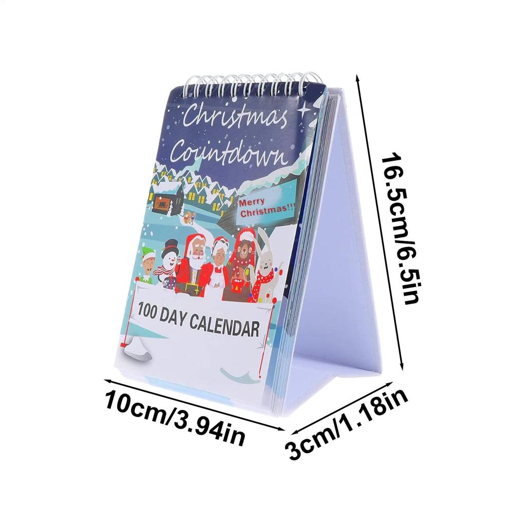Christmas Calendar 2025 Christmas Calendar Desktop Advent 100 Days Interactive Home Decor Wall Art Desk Centerpiece for Tabletop