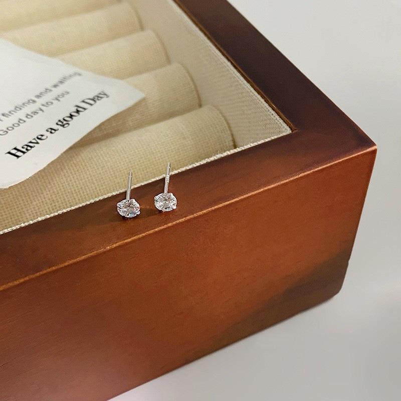 

Mini Earrings for Women Series Korean Style Simple Zircon Diamond Fashion High-end Earrings (as the picture-19891-)-