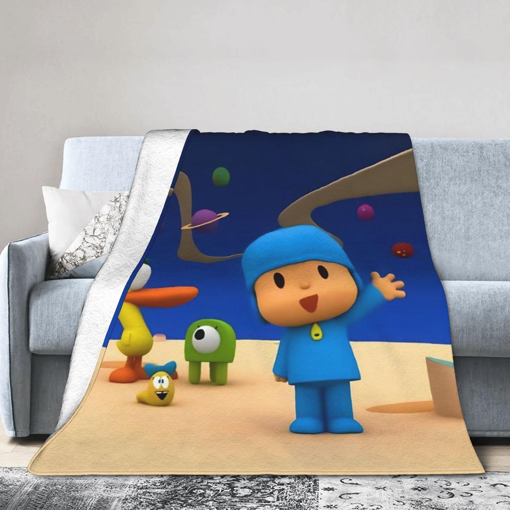 P-POCOYO Elly Coperta in Peluche Bambino Coperta Plaid in Flanella per Divano Poltrona Divano Letto Calda Morbida Personalizzata Fai da Te Qualità Copriletto