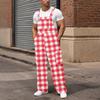Men's Loose Fit Cargo Bib Overalls, Wide Leg Jumpsuit with Multi-Function Pockets