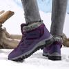 Height-increasing couple snow boots winter velvet warm men's and women's outdoor cotton shoes medium top sports cotton shoes women's shoes