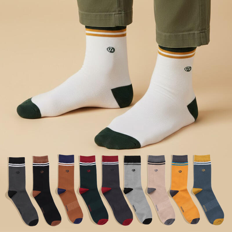 RENOMA Men s Fashion Casual Mid-Calf Socks Set of 10 FREE